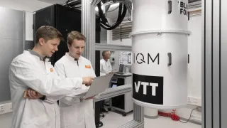 Quantum computer and VTT researchers