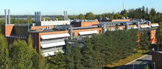 VTT:n micronova tutkimusinfrastruktuuri ilmakuvassa.